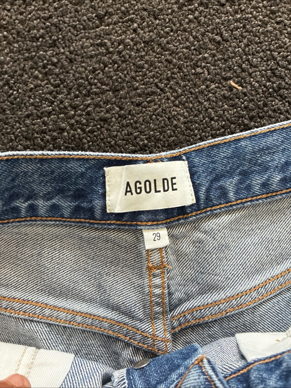 AGOLDE Low Slung Baggy Jeans Women’s Size 29 Blue Relaxed Fit Grunge Denim - Picture 7 of 14
